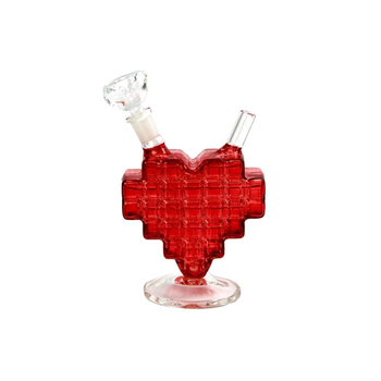 Бонг Pixel Heart Bubbler - Бонги - Бонги стеклянные - Портативные бонги - Магазин домашних увлечений homehobbyshop.ru